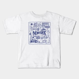 New York Sites and Scenes Kids T-Shirt